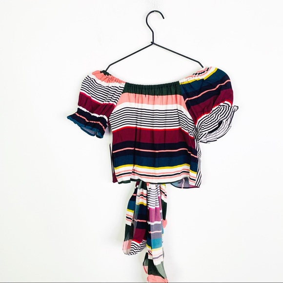 Flynn Skye Annabelle Cropped short sleeve wrap top - Picture 5 of 5